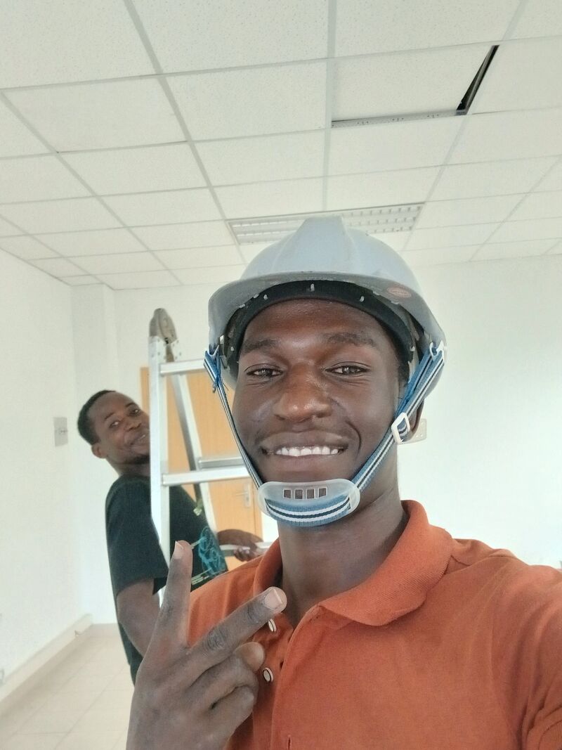 Indoor network install with teammate
