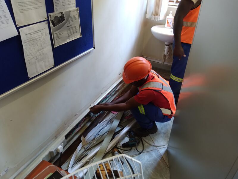 Cable trunking and wiring installation