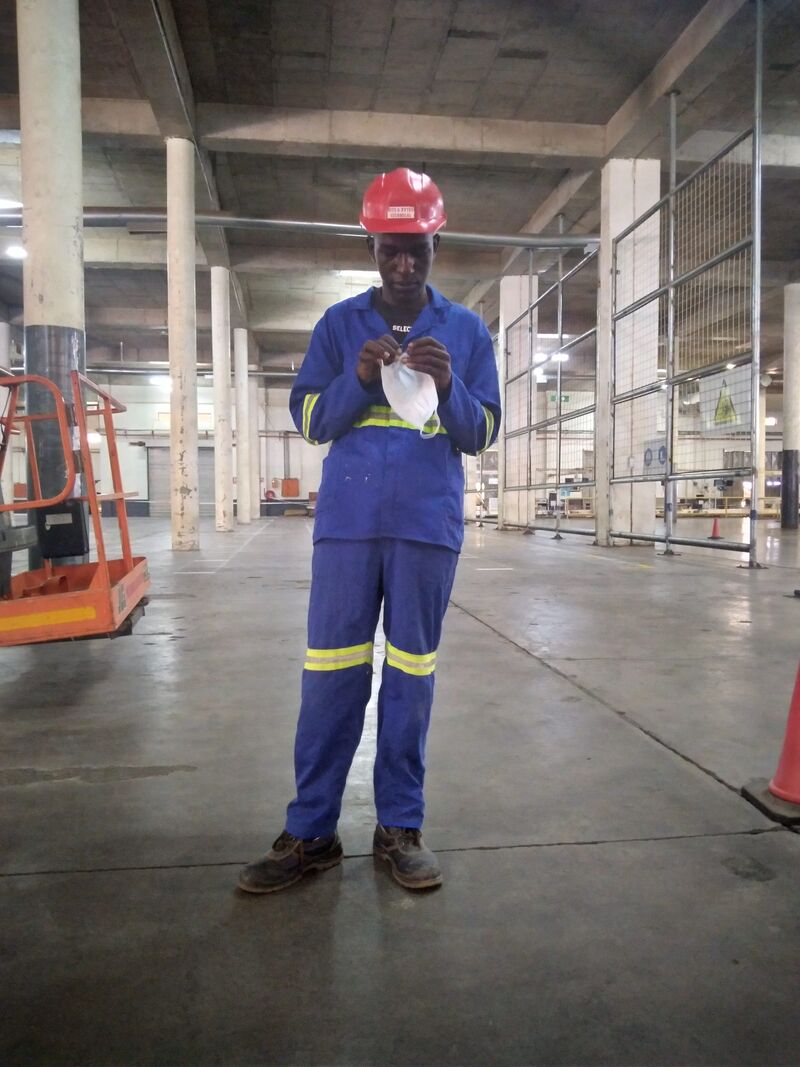 PPE check inside warehouse